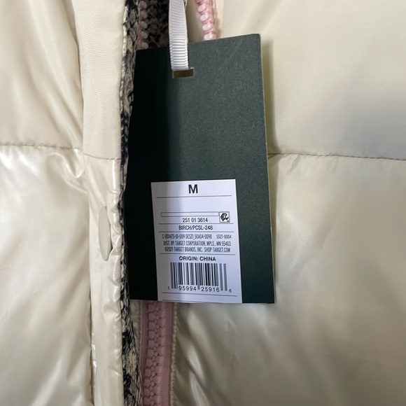 Sandy Liang x Target white cream puffer jacket designer trend M - Picture 4 of 10